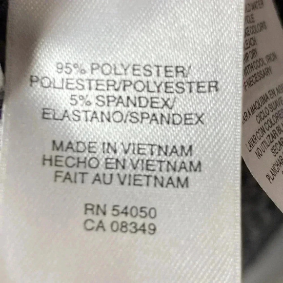 JONES STUDIO WO SIZE 14W BLACK WOTH WHITE DESIGN GATHERED FRONT BACK ZIPPER - Picture 9 of 11